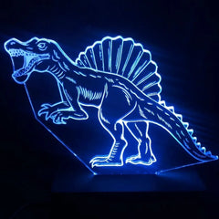 Luminária LED 3D Espinossauro - Dinossauro