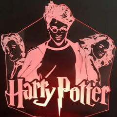 Luminária LED 3D Harry e Ronald e Hermione - Harry Potter