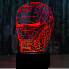 Luminária LED 3D Capacete Homem De Ferro Vingadores - Marvel