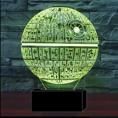 Luminária LED 3D Nave Death Star - Star Wars