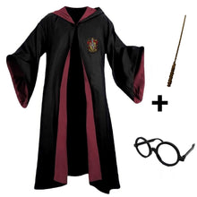 Carregar imagem no visualizador da galeria, Fantasia Harry Potter Grifinória – Capa Hogwarts com Varinha, Cachecol e Óculos
