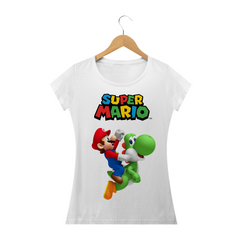 Camiseta Super Mario e Yoshi (Baby Look)