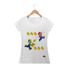 Camiseta Super Mario e Luigi (Baby Look)