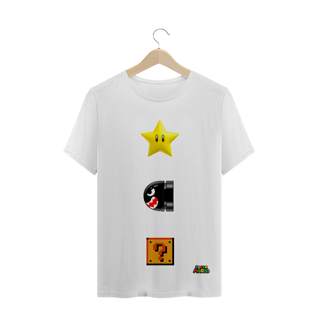 Camiseta Simbolos Super Mario - WGs Geek