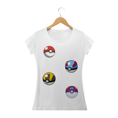 Camiseta Pokeballs Pokémon (Baby Look)