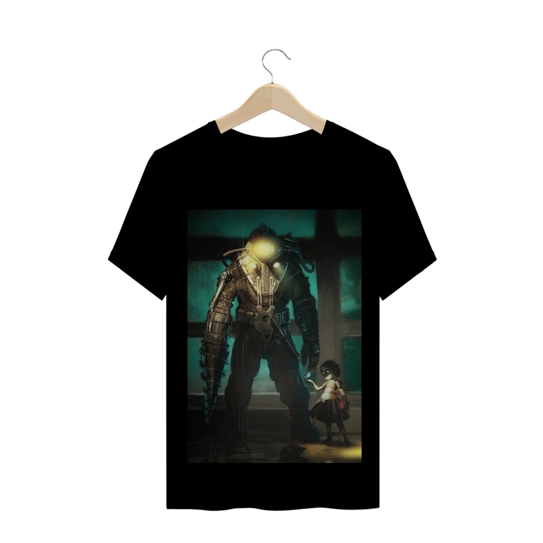 Camiseta Big Daddy e Little Sister BioShock - WGs Geek